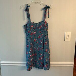 NWT Lily Rose Teal Floral Mini Dress